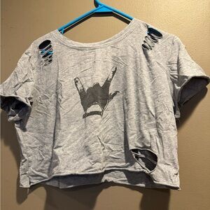 Graphic cropped top